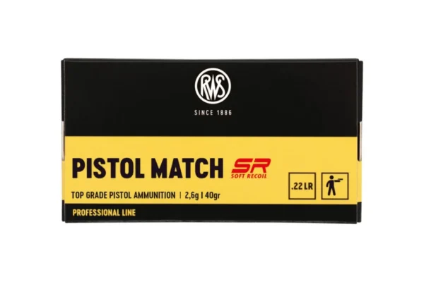 RWS .22LR PISTOL MATCH SR 2.6G 40GR BTE50