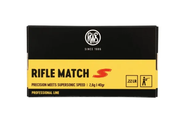 RWS .22LR RIFLE MATCH S 2.6G 40GR BTE50