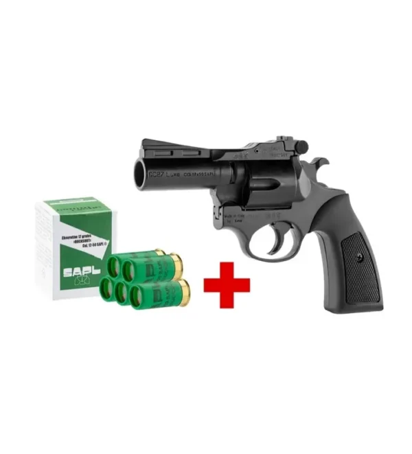SAPL – Pack Pistolet Gomm-Cogne SAPL GC27 Luxe noir + 1 boîte 12/50 chevrotine SAPL x5 cartouches – Tout-Chasse.fr