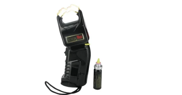 Paralyseur + Aerosol Lacrymogène SCORPY MAX 2 en 1 – 500 000 Volts – Taser – securicount