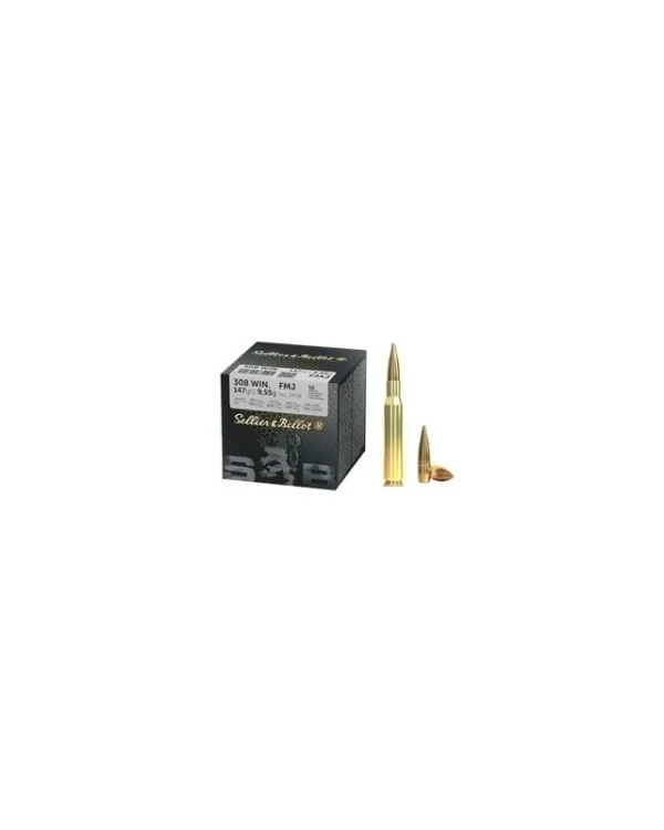 Sellier & Bellot cal.308 Win FMJ 147 Grains – 9,55g x50