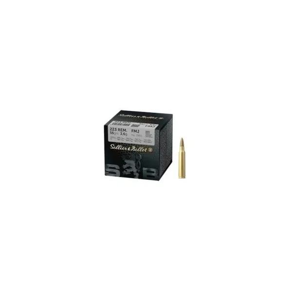 Sellier & Bellot .223 Rem FMJ 55gr x50 – Carabine sportive | Catégorie B