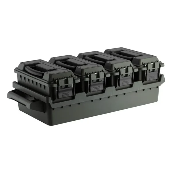 Set 4 Caisses à Munitions avec Bac de Transport