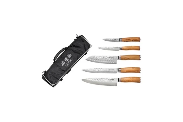 Set Damas – Malette 5 couteaux damas Wusaki