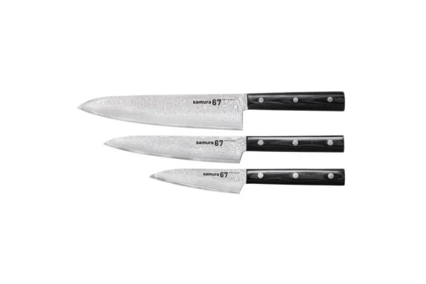 Set DAMASCUS 67 Coffret 3 couteaux Samura