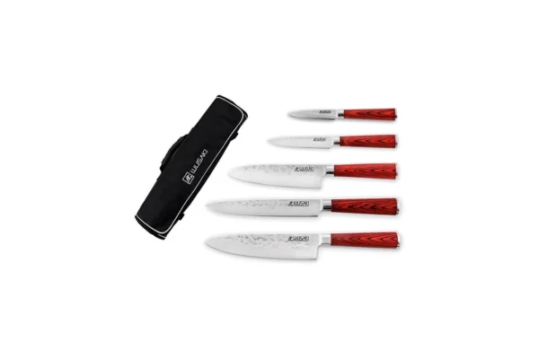 Set Pakka  Trousse 5 couteaux Pakka Wusaki