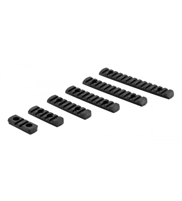 Set de 6 rails picatinny en polymère compatible M-LOK – NOIR – Tout-Chasse.fr