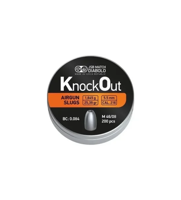 Slugs JSB Knock Out 5.5 mm HP 25.39 grain (.216)
