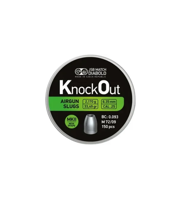 Slugs JSB Knock Out MKII 6.35 mm HP 33.49 grain (.250)