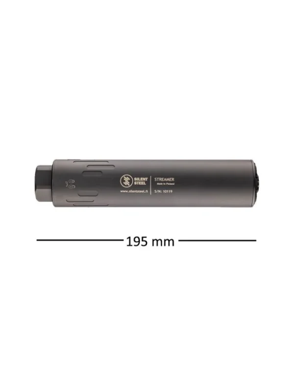 Silencieux Silent steel STREAMER ACIER FILETAGE DIRECT cal 222-223 NOIR