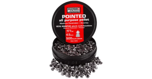 500 Plombs Swiss Arms Pointus 4.5mm – Munitions & Cartouches/Munitions Plombs – securicount