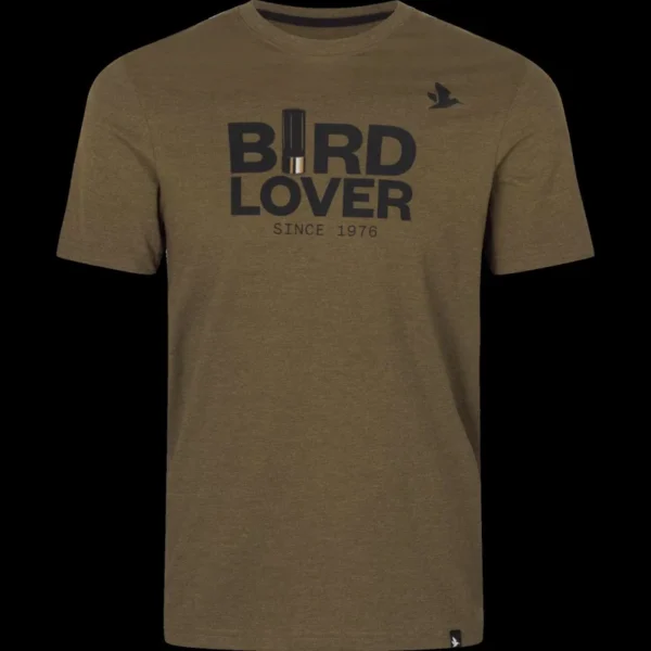 TEE SHIRT SEELAND BIRD LOVER DARK OLIVE MELANGE 40349 TAILLE TAILLE S
