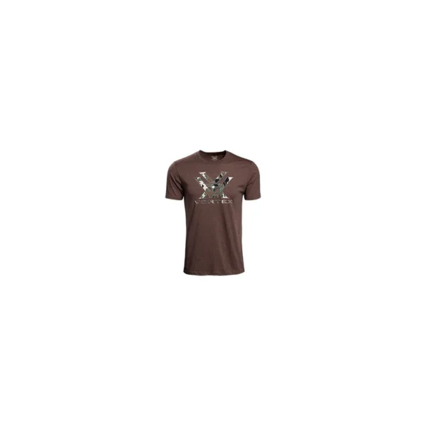 VORTEX T-SHIRT MARRON LOGO CAMOUFLAGE