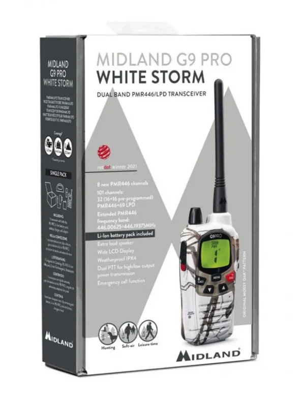 Talkie-Walkie G9 Pro Camo Blanc – MIDLAND
