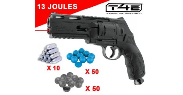 Revolver de défense Umarex T4E TR50L laser intégré cal. 50 13 joules