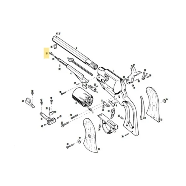 VERROU DU LEVIER INOX PIETTA 1858 REF 501/IX | WesternGuns