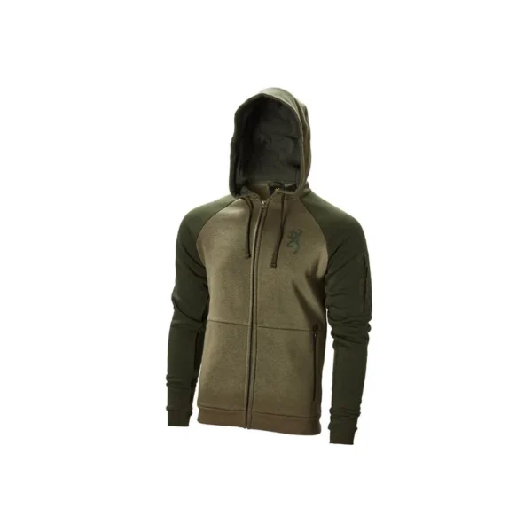 SWEAT SHIRT BROWNING ZIP TWO TONES GREEN Taille TAILLE M