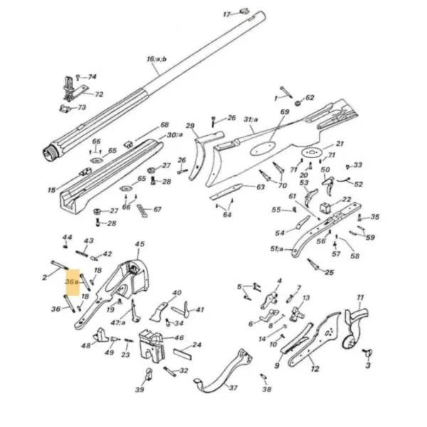 VIS ANTERIEUR DE DIOPTRE ET QUEUE DE CULASSE SHARPS PEDERSOLI REF M70AFM5578 | WesternGuns