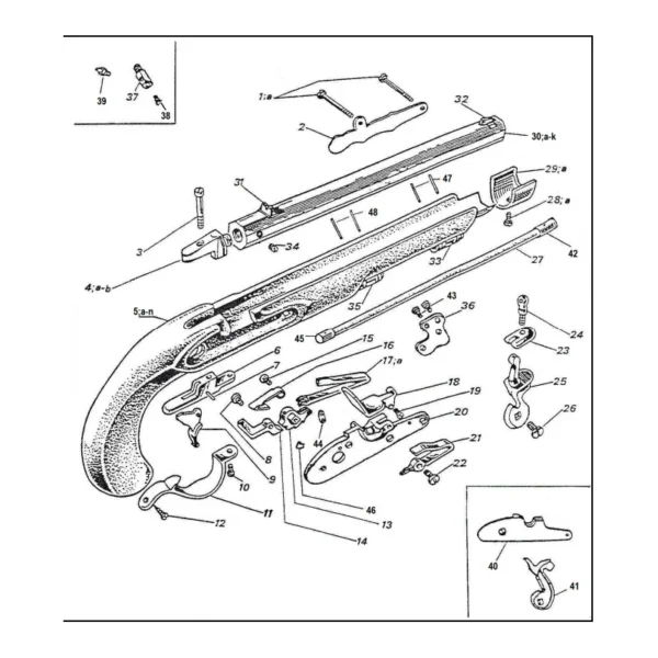 VIS CONTRE PLATINE KENTUCKY PEDERSOLI CALIBRE 45 REF M70TFM5535 | WesternGuns