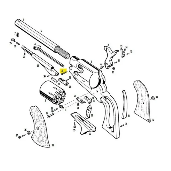 VIS DE LEVIER DE CHARGEMENT 1863 POCKET PIETTA REF RP6034 | WesternGuns