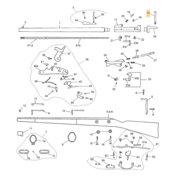 VIS DE QUEUE DE CULASSE PEDERSOLI SPRINGFIELD TRAPDOOR REF M70AFM5562 | WesternGuns