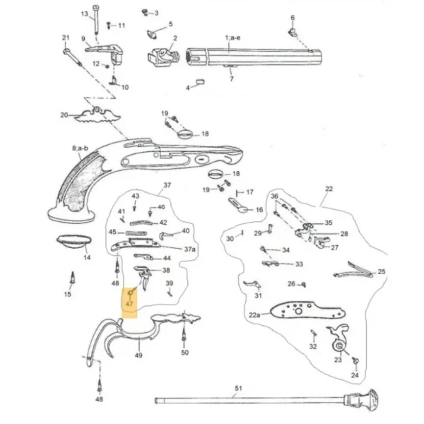 VIS DE REGLAGE DE DOUBLE DETENTE LE PAGE PEDERSOLI REF M70SPC5444 | WesternGuns