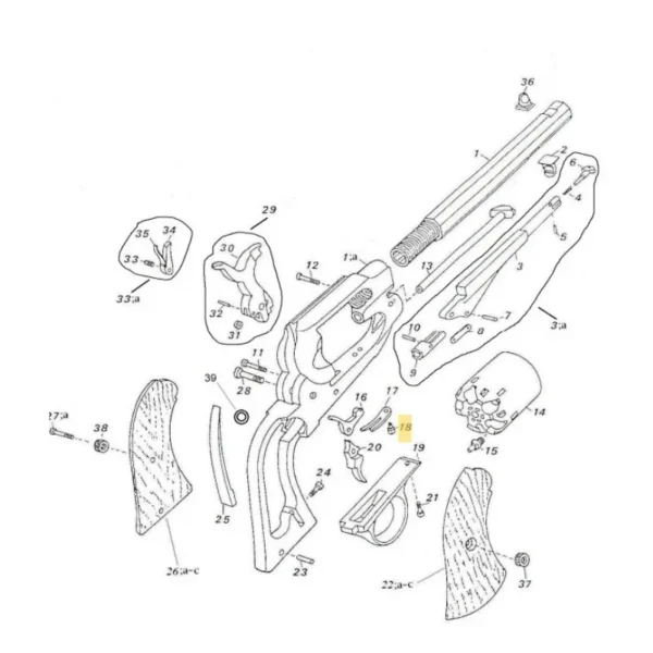 VIS DE RESSORT BILAME PATTERN PEDERSOLI REF 800100035 | WesternGuns