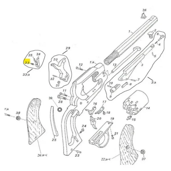VIS DOIGT ELEVATEUR REMINGTON PATTERN PEDERSOLI REF 0800REM33 | WesternGuns