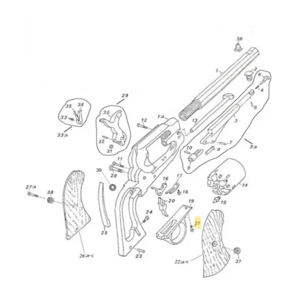 VIS DU PONTET PATTERN PEDERSOLI REF 800100031 | WesternGuns