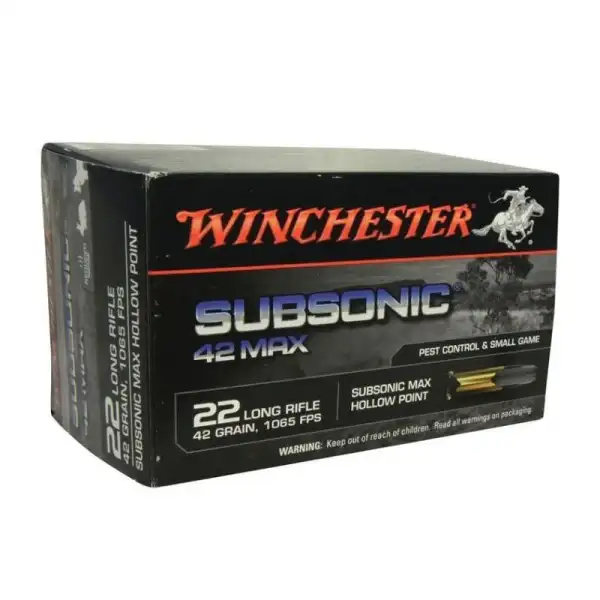 Winchester Subsonic Max .22LR 42 gr – boîte de 50 cartouches